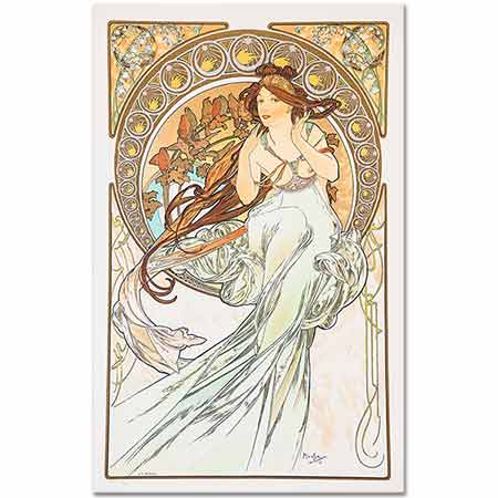 Alphonse Mucha Müzik Sanatlar Serisi