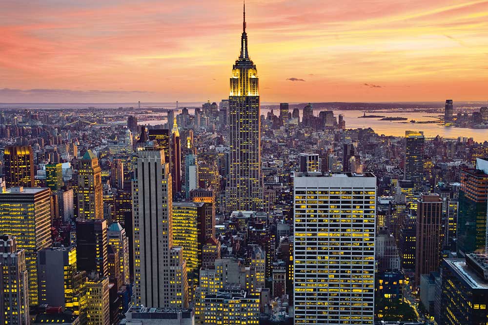 Empire State Binası New York Akşam Işığında