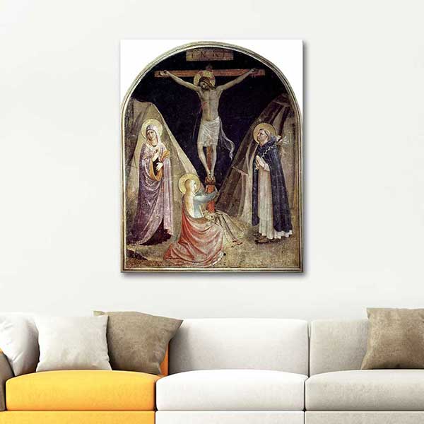 Fra Angelico The Crucifixion with Virgin Mary Magdalene and St Dominic