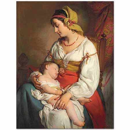 Friedrich von Amerling İtalyan Anne ve Çocuğu