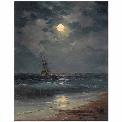 Ivan Aivazovsky Ship by Moonlight
