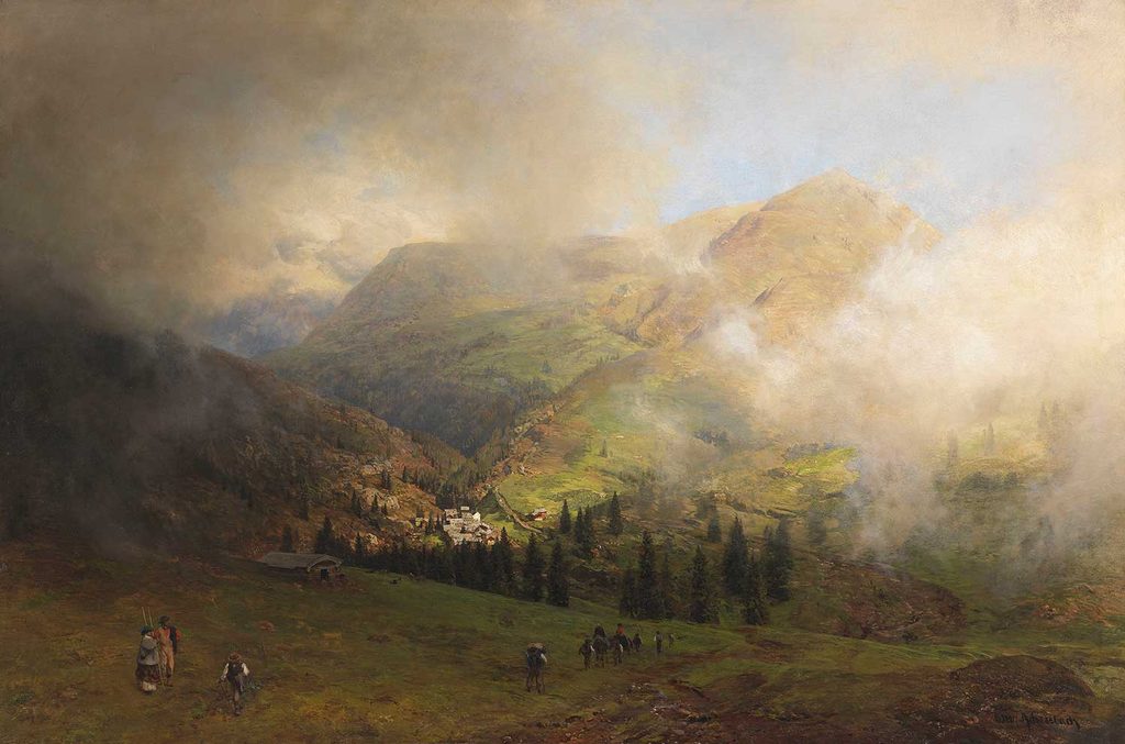 Oswald Achenbach Rigi Manzarası