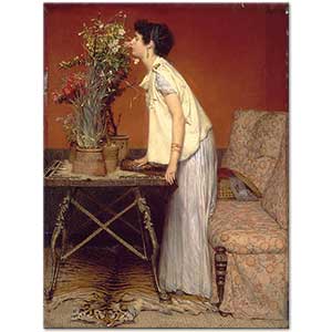 Sir Lawrence Alma Tadema Kadın ve Çiçekler
