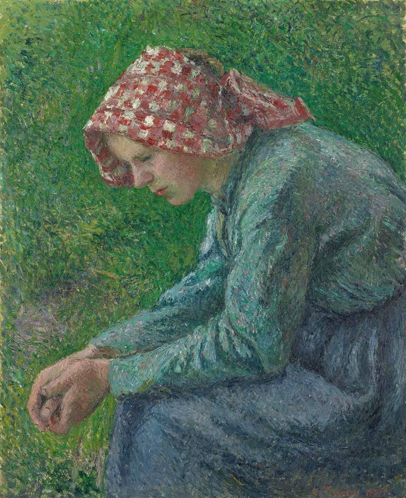 Camille Pissarro Oturan Çiftçi Kadın