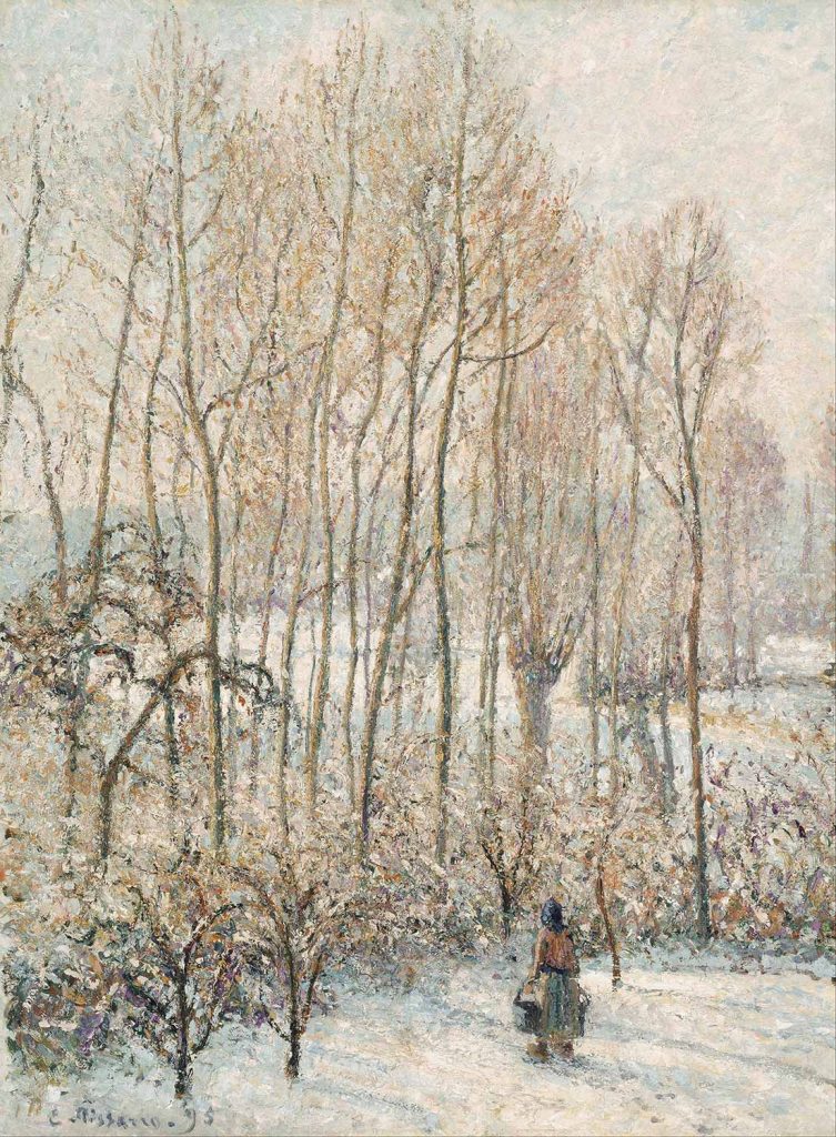 Camille Pissarro Karlı Günde Sabah Işığı, Eragny