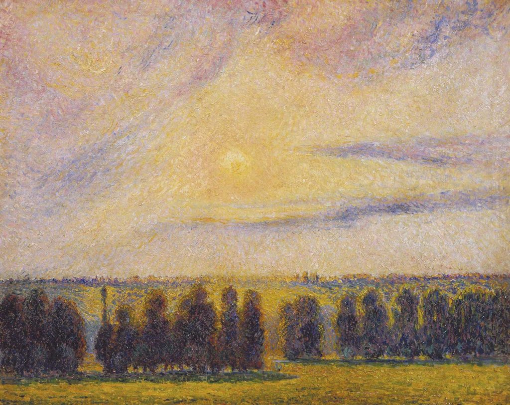 Camille Pissarro Eragny'de Gün Batımı