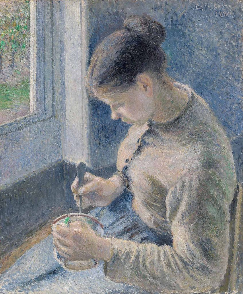Camille Pissarro Kahvesini Hazırlayan Köylü Kadın