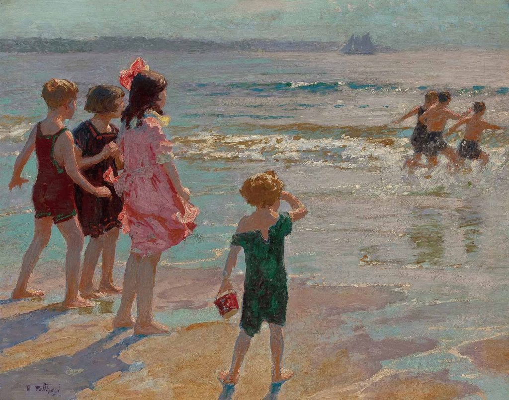 Edward Henry Potthast Sahildeki Çocuklar