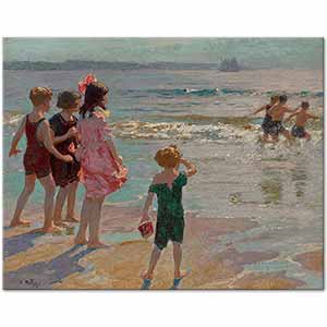 Edward Henry Potthast Sahildeki Çocuklar