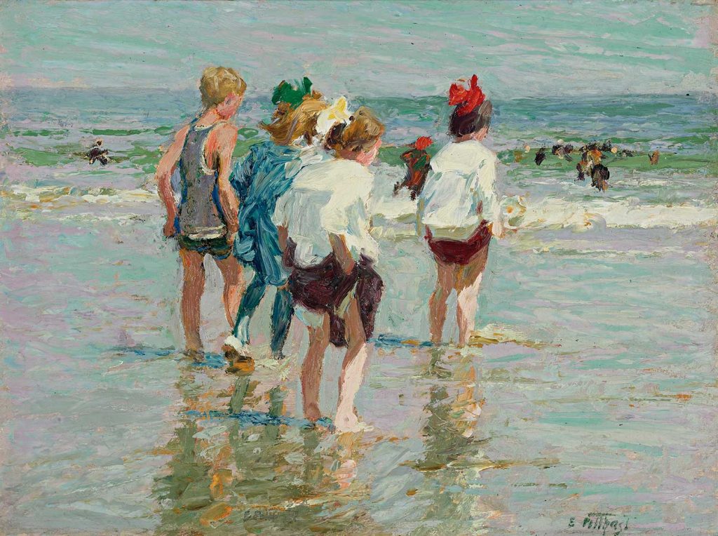 Edward Henry Potthast Brighton Plajında Yaz Günü