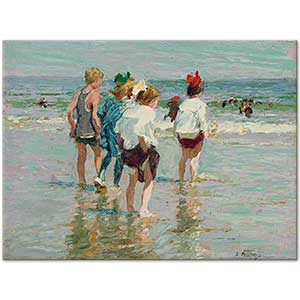 Edward Henry Potthast Brighton Plajında Yaz Günü