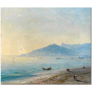Ivan Aivazovsky Magobi ve Ai Petri Dağları, Yalta Körfezi