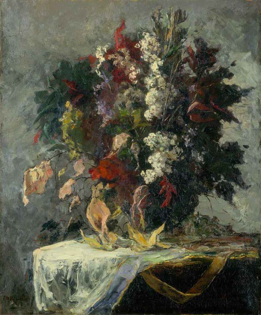 Edward Mitchell Bannister Çiçekli Natürmort