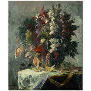 Edward Mitchell Bannister Çiçekli Natürmort