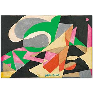 Giacomo Balla Kelime Dokusu ile Desen