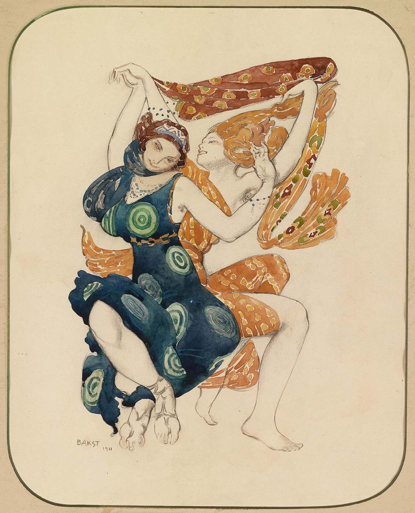 Leon Bakst Tcherepnin'den Narcisse için Kostüm