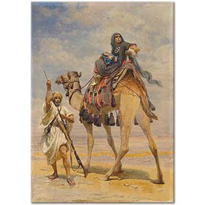 Carl Haag Deve Üstünde Bedevi Kadın