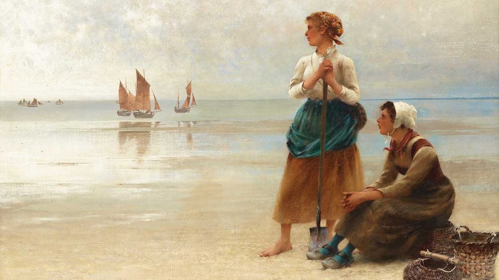 August Hagborg Deniz Kıyısında Kadınlar