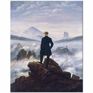 Caspar David Friedrich Bulutların Üzerinde Yürüyüş