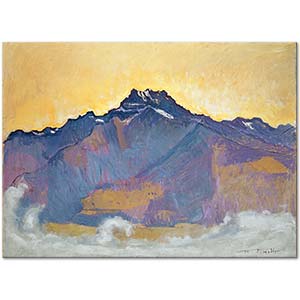 Ferdinand Hodler Chesieres'den Dents Dağı