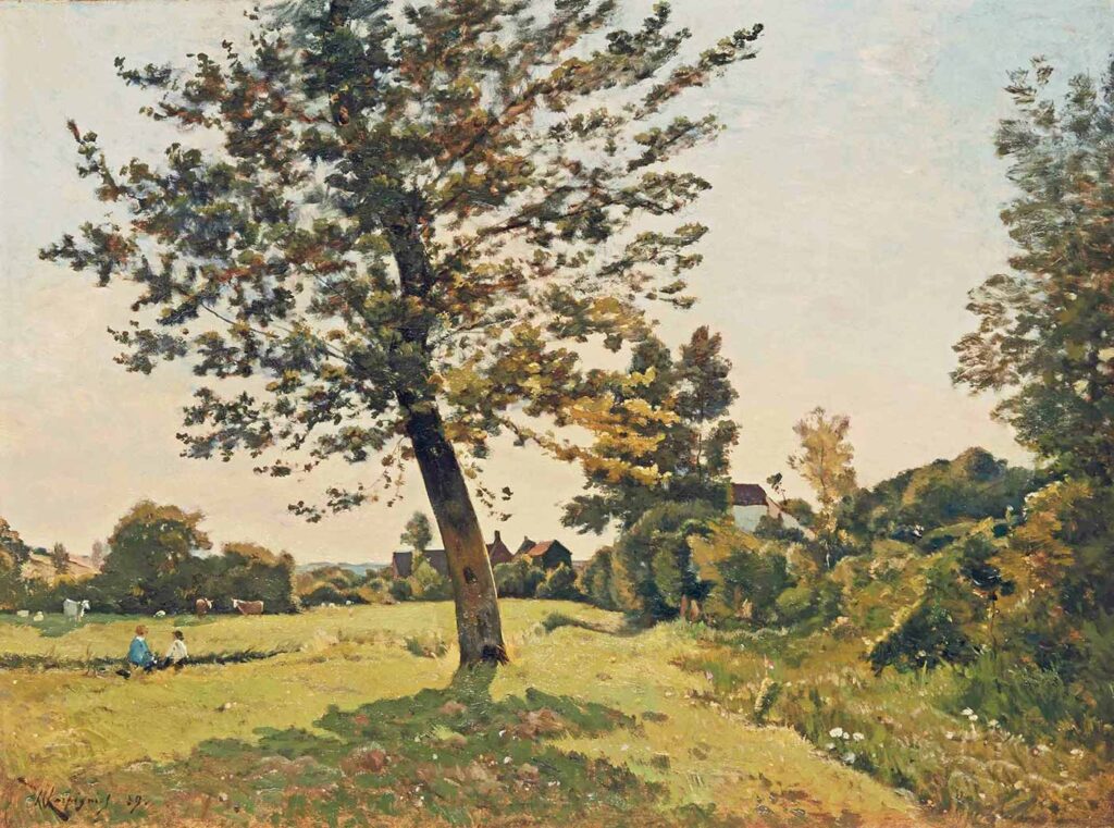Henri Joseph Harpignies Gün Işığında Çayır