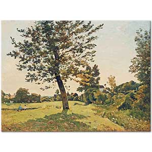 Henri Joseph Harpignies Gün Işığında Çayır