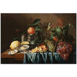 Jan Davidsz de Heem İstiridyeler ve Üzümler