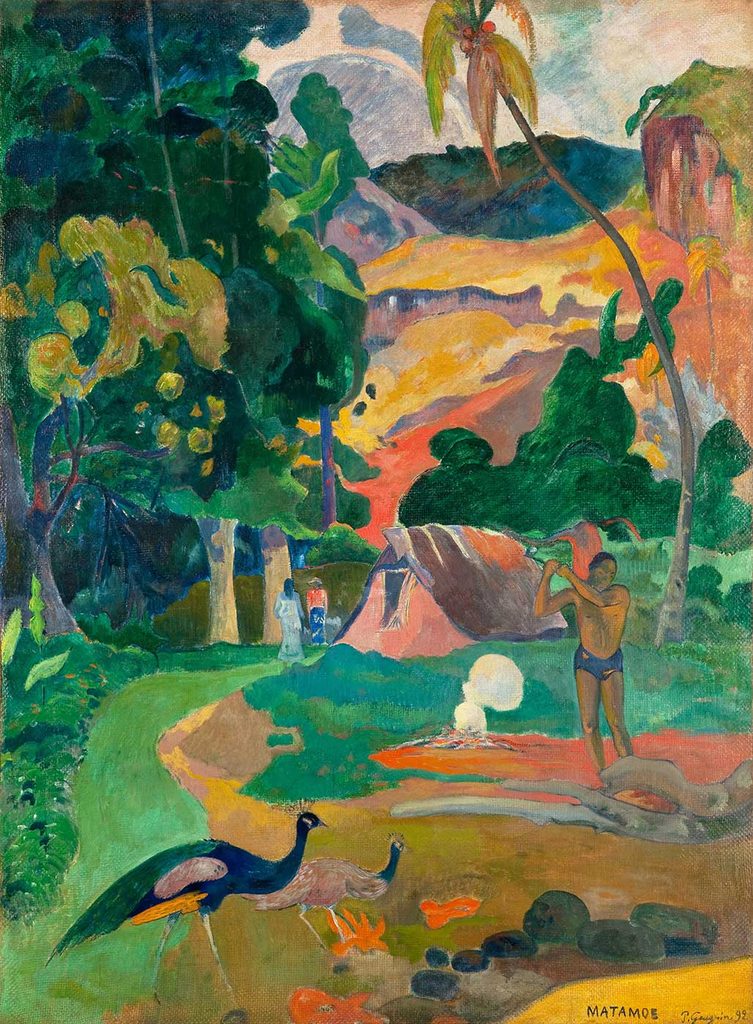 Paul Gauguin Tavus Kuşları ile Manzara