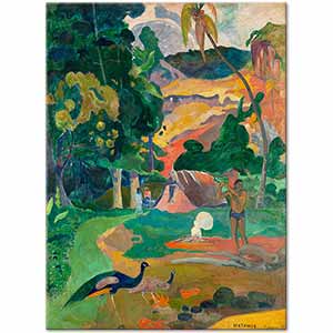 Paul Gauguin Tavus Kuşları ile Manzara
