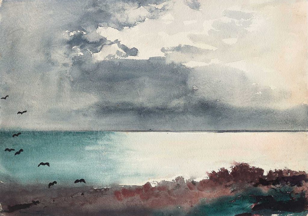 Winslow Homer Yaklaşan Fırtına Maine Sahili