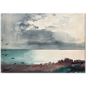 Winslow Homer Yaklaşan Fırtına Maine Sahili