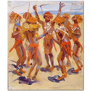 Akseli Gallen Kallela Kikuyu Savaşçılarının Dansı