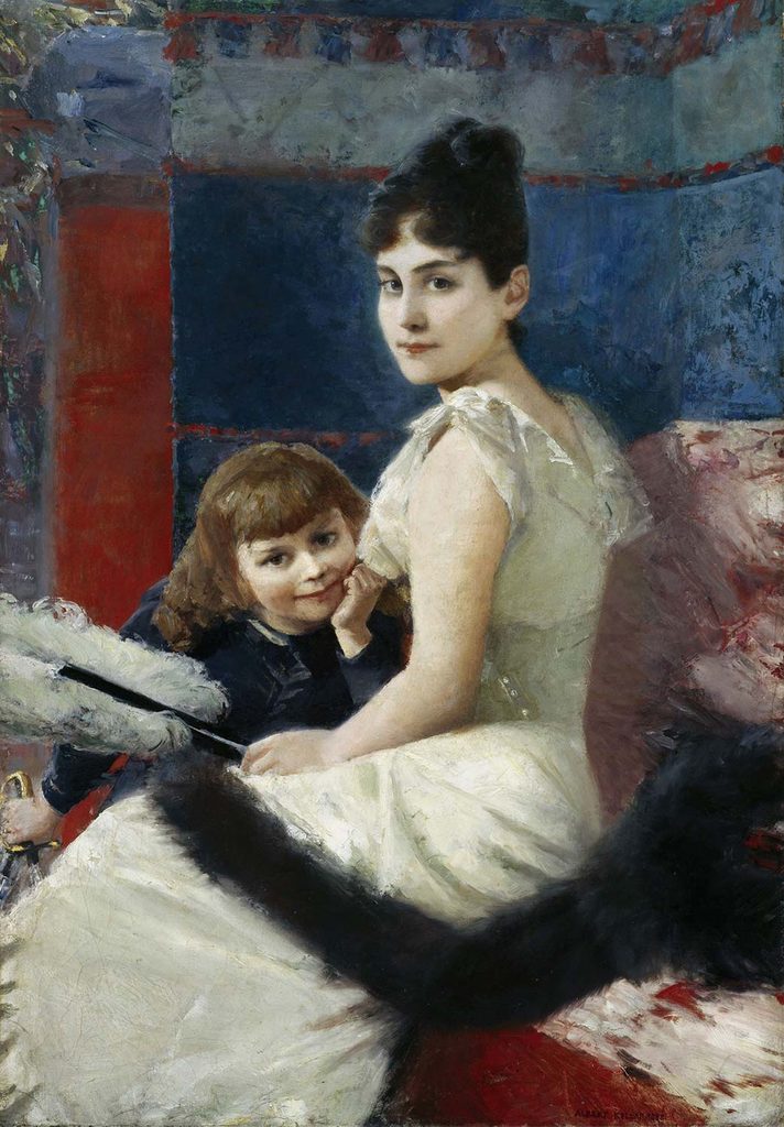 Albert von Keller Irene von Keller Çocuğu Balthasar ile