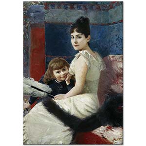 Albert von Keller Irene von Keller Çocuğu Balthasar ile