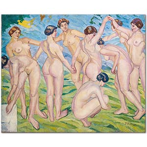 Francisco Iturrino Elele Dans Eden Kadınlar