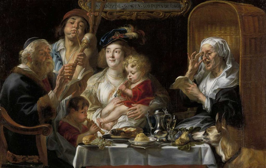Jacob Jordaens Eski Bir Şarkı ve Genç Flütçü