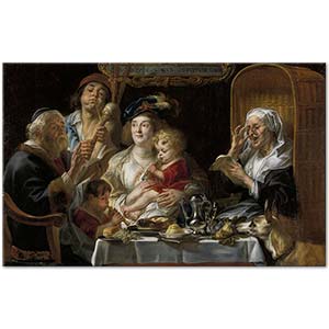 Jacob Jordaens Eski Bir Şarkı ve Genç Flütçü