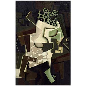 Juan Gris Kareli Masa Örtüsü Üzerinde Meyve Tabağı