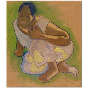 Paul Gauguin Çömelmiş Tahitili Kadın