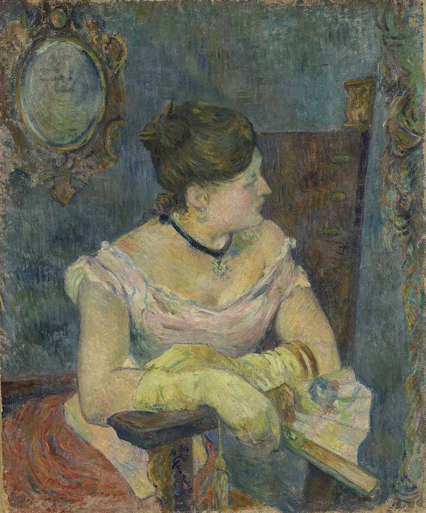 Paul Gauguin Madame Mette Gaugin Akşam Elbisesi ile