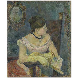 Paul Gauguin Madame Mette Gaugin Akşam Elbisesi ile