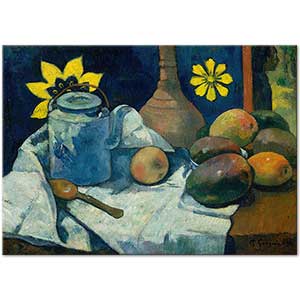 Paul Gauguin Çaydanlık ve Meyveli Natürmort