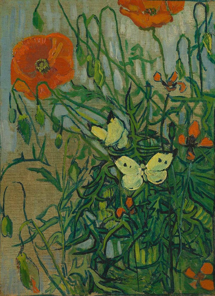 Vincent van Gogh Kelebekler ve Gelincikler