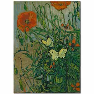 Vincent van Gogh Kelebekler ve Gelincikler