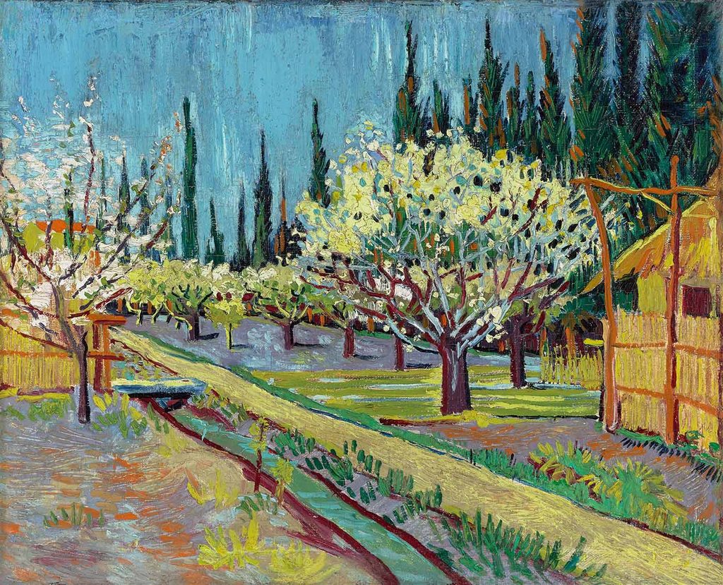 Vincent van Gogh Selvilerle Çevrili Meyve Bahçesi