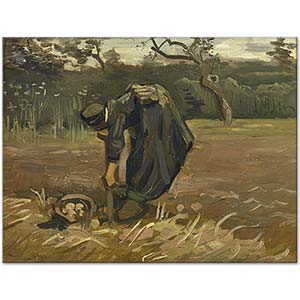 Vincent van Gogh Patates Toplayan Kadın