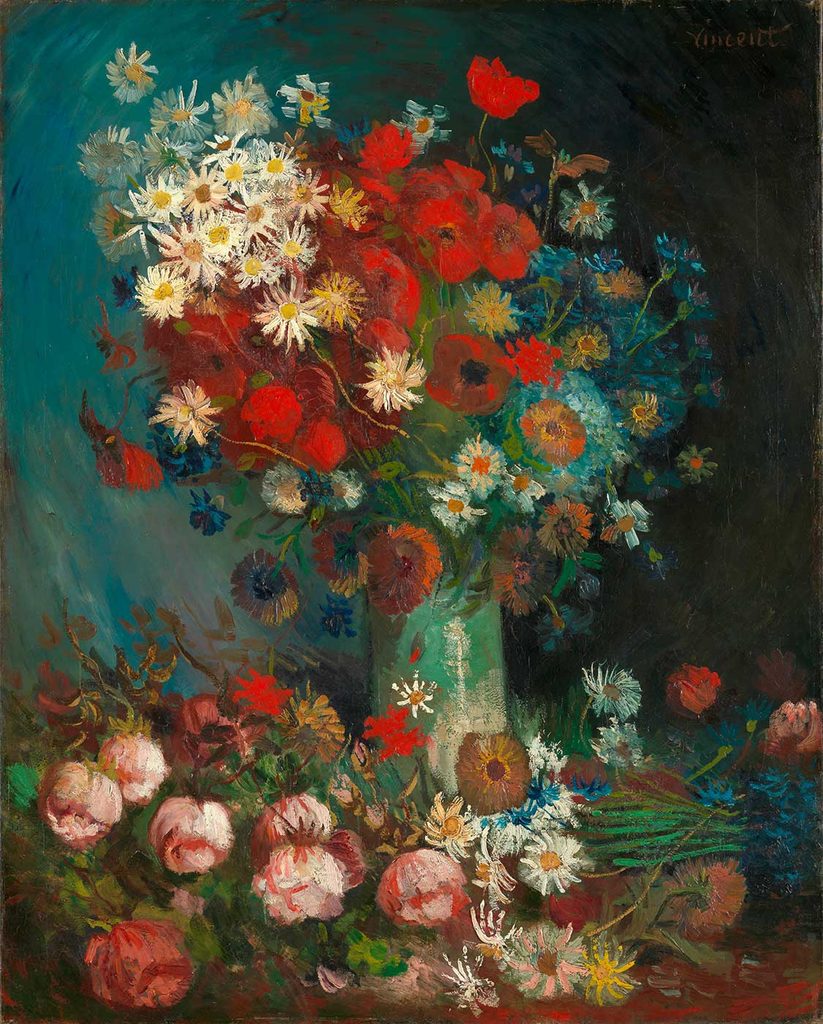 Vincent van Gogh Çayır Çiçekleri ve Güller