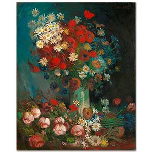 Vincent van Gogh Çayır Çiçekleri ve Güller