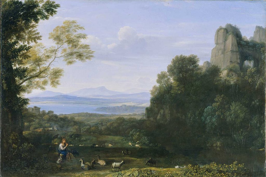 Claude Lorrain Apollo ve Merkür ile Manzara