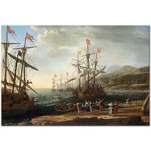 Claude Lorrain Truvalı Kadınlar Filolarını Ateşe Verirken